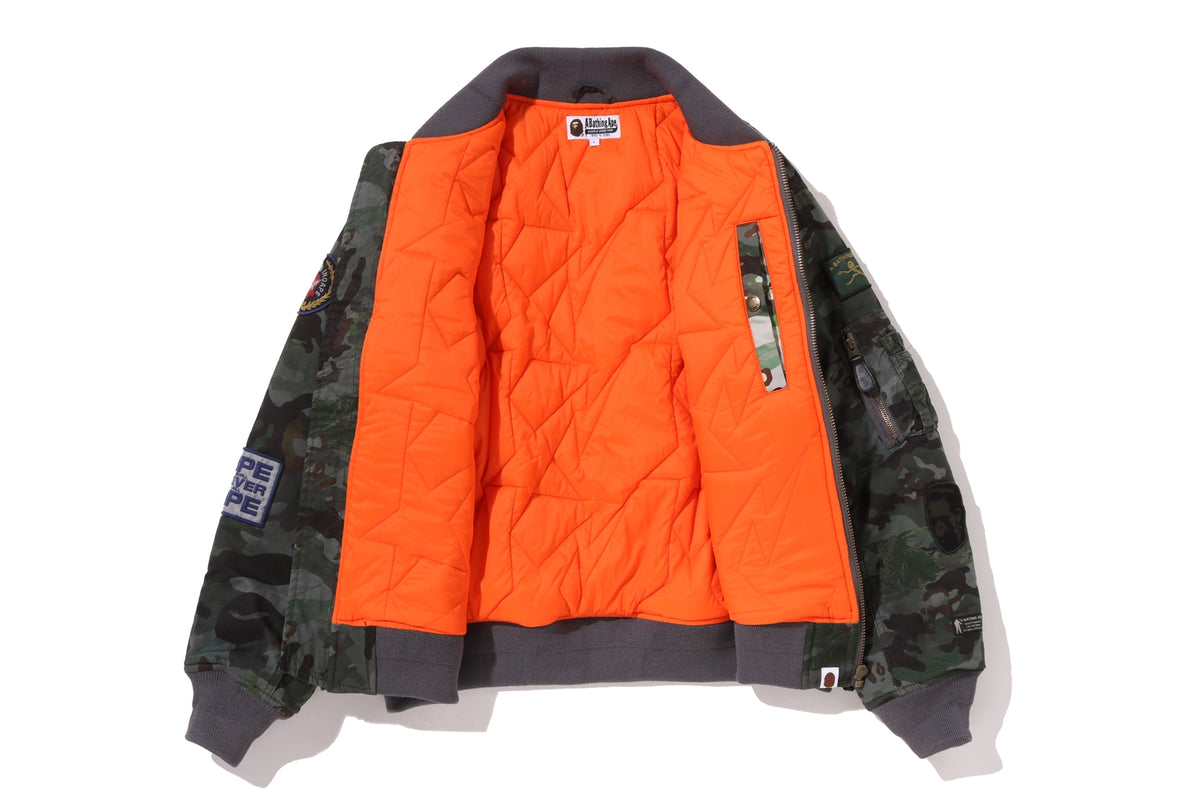 HYBRID CAMO MULTI BADGE PADDED MA-1 M