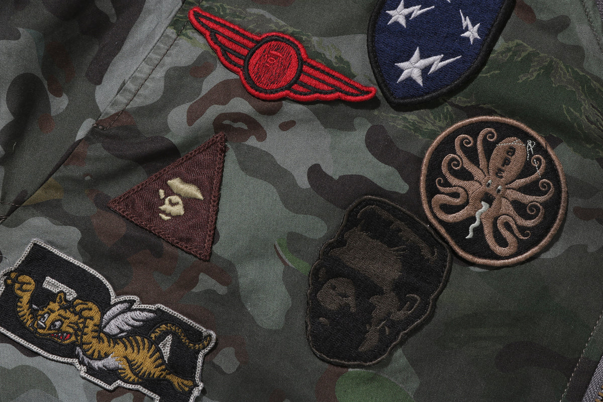 HYBRID CAMO MULTI BADGE PADDED MA-1 M