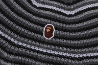 APE HEAD ONE POINT STRIPE KNIT HAT