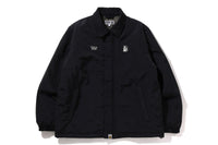 BAPE MENS EMBROIDERED LOGO URSUS PUFFER BLOUSON