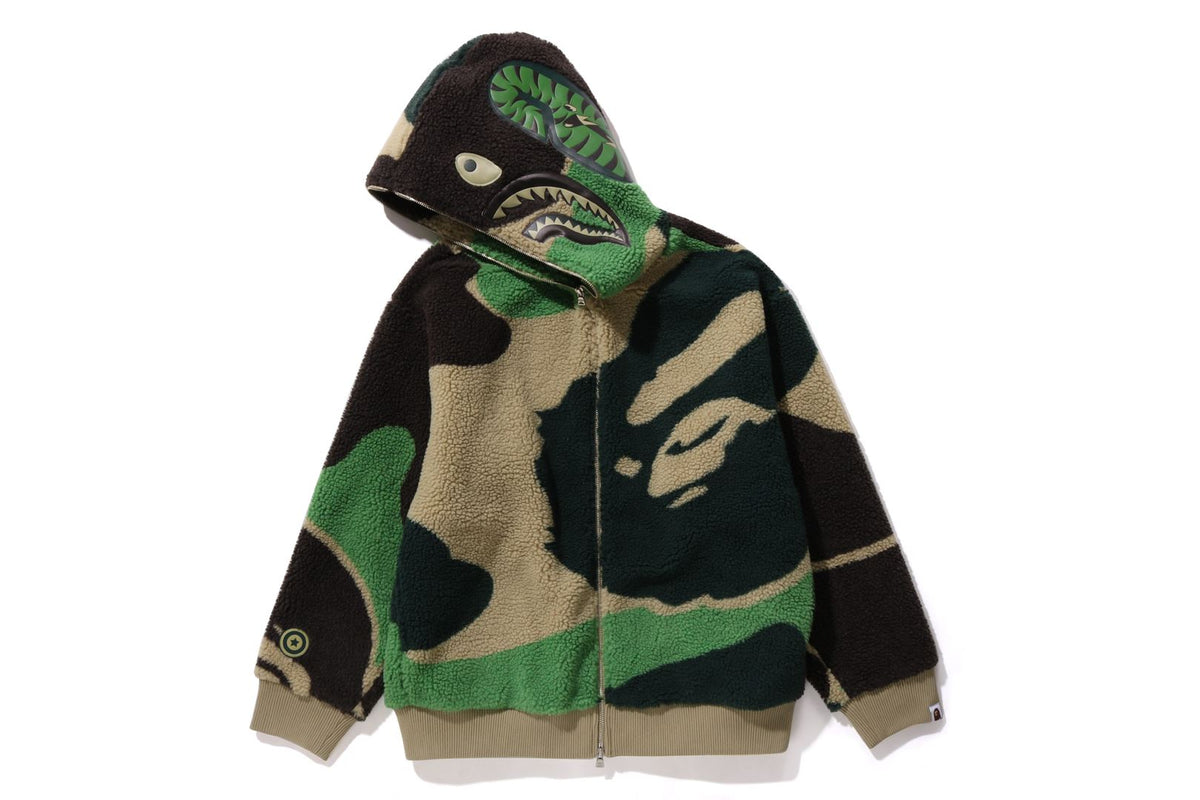 BAPE MENS APE PRINT MEGA ABC CAMO BOA HOODIE JACKET