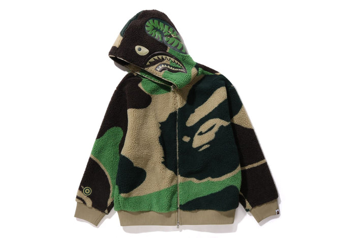 MEGA ABC CAMO SHARK BOA HOODIE JACKET