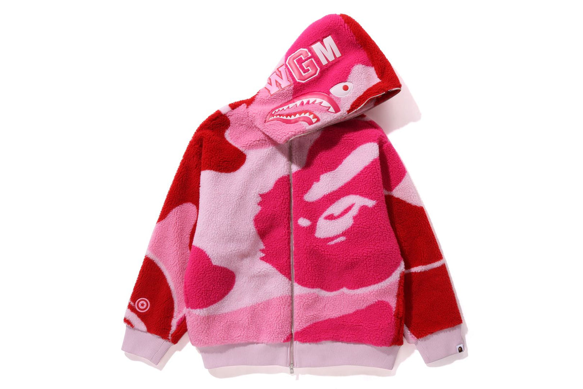 BAPE MENS APE PRINT MEGA ABC CAMO BOA HOODIE JACKET