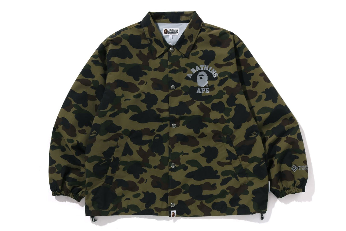 BAPE NYLON CAMOUFLAGE  GORE-TEX WIND STOPPER RELAXED COACH JACKET MENS