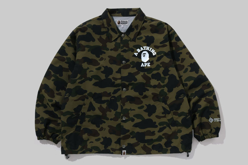 BAPE NYLON CAMOUFLAGE  GORE-TEX WIND STOPPER RELAXED COACH JACKET MENS