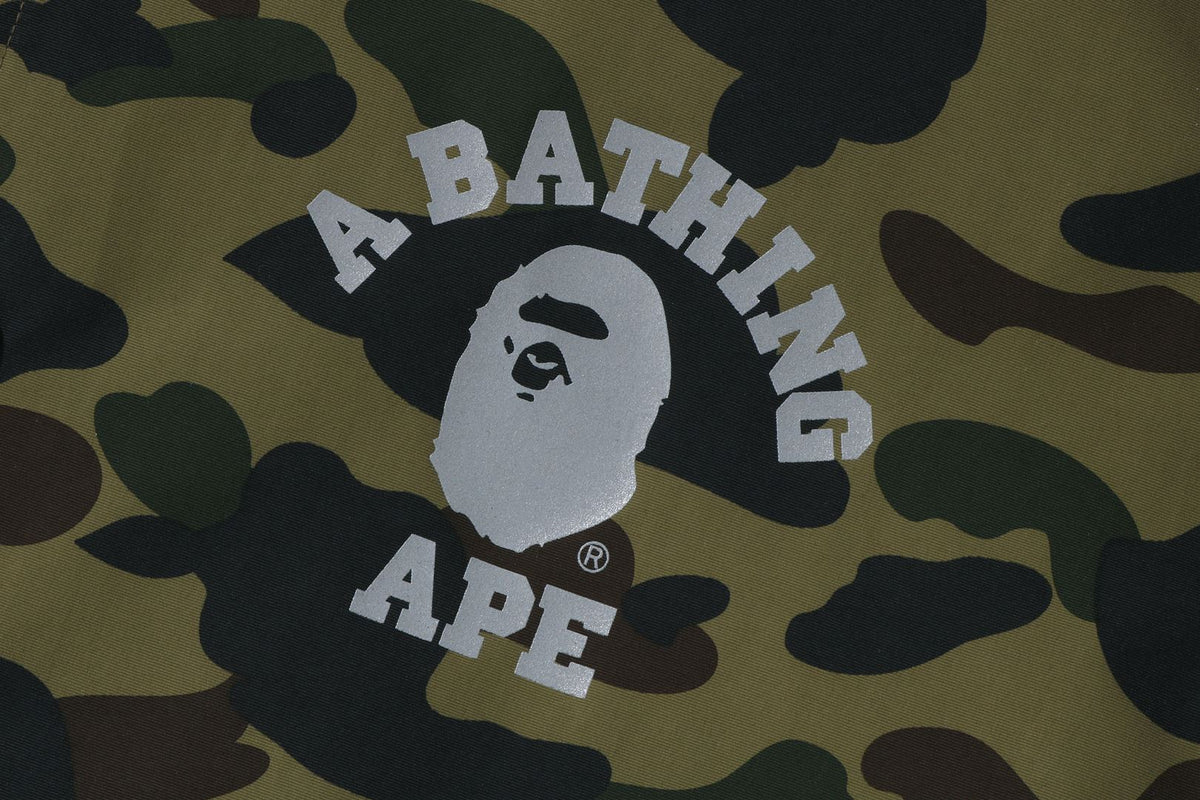 BAPE NYLON CAMOUFLAGE  GORE-TEX WIND STOPPER RELAXED COACH JACKET MENS