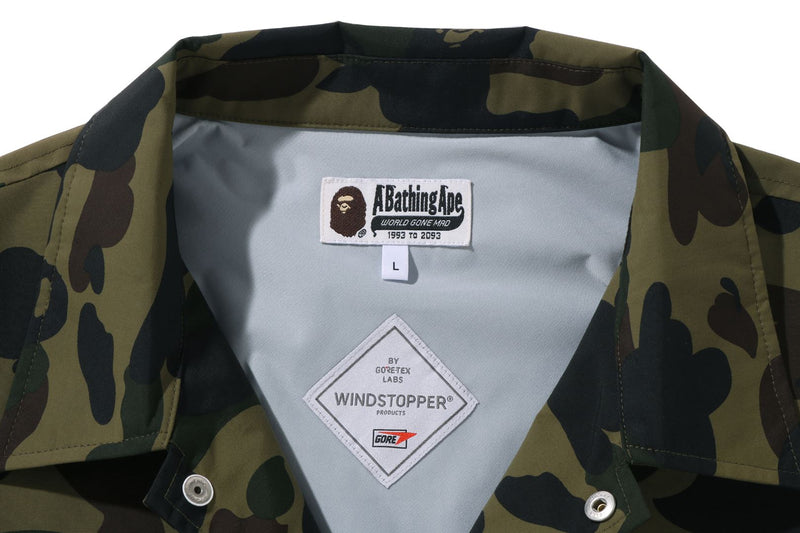 BAPE NYLON CAMOUFLAGE  GORE-TEX WIND STOPPER RELAXED COACH JACKET MENS