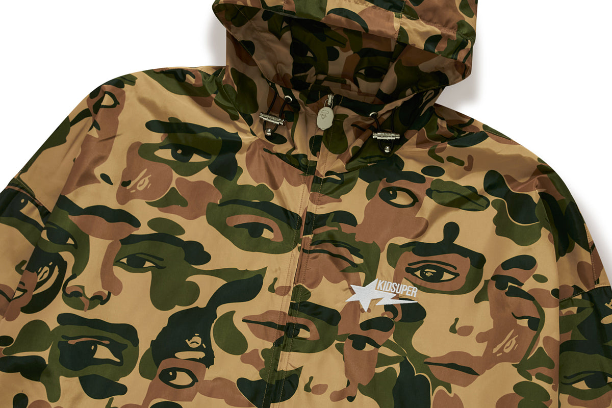 BAPE X KIDSUPER CAMO LIGHTWEIGHT JACKET MENS