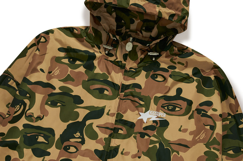 BAPE X KIDSUPER CAMO LIGHTWEIGHT JACKET MENS