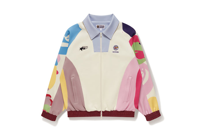 BAPE COLOURBLOCK X KIDSUPER MENS PATCHWORK TRACK JACKET