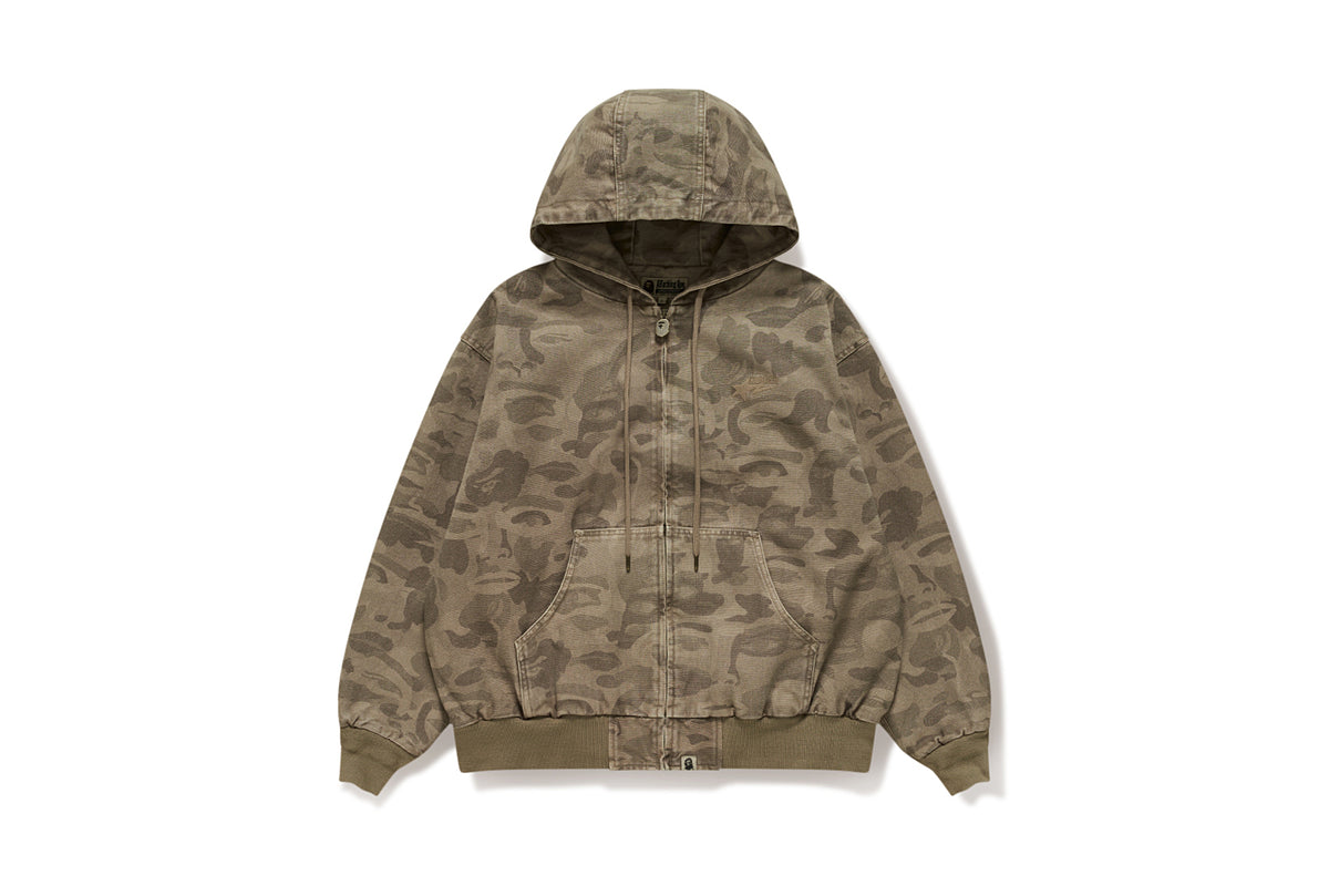BAPE X KIDSUPER MENS COTTON JACQUARD SOLID CAMO JACKET