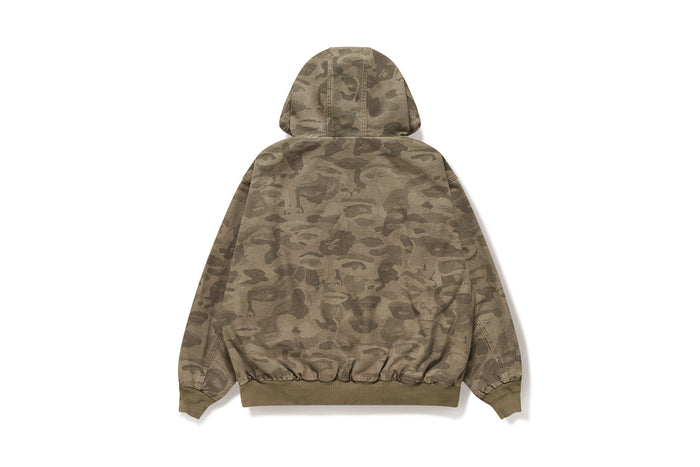 BAPE X KIDSUPER MENS COTTON JACQUARD SOLID CAMO JACKET