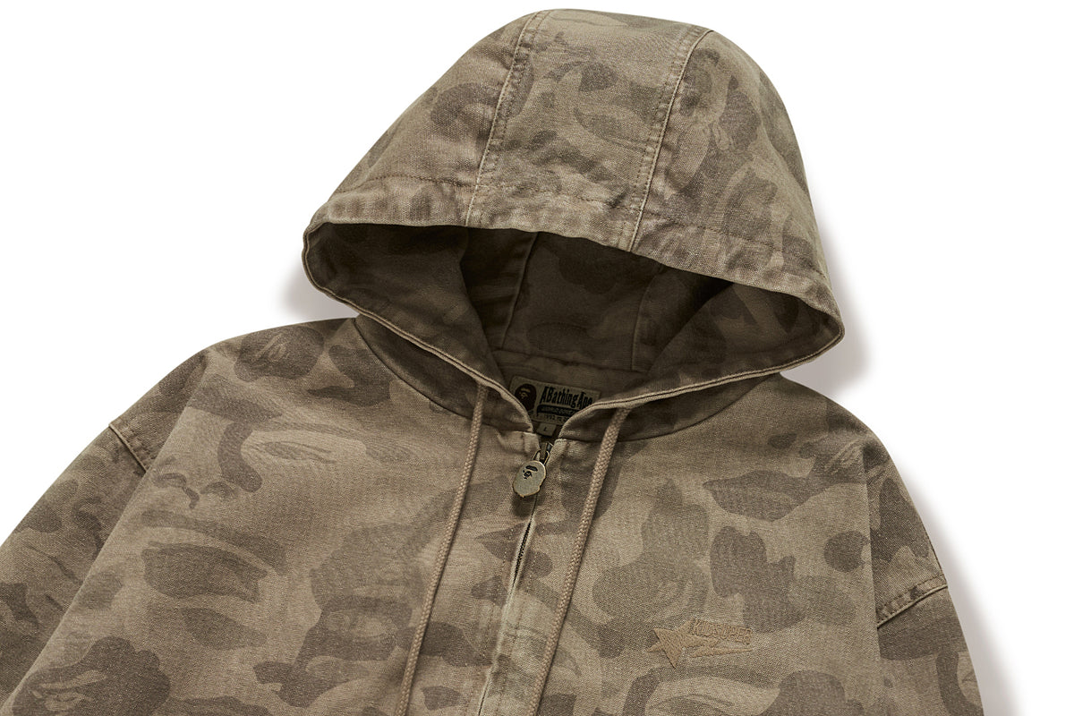 BAPE X KIDSUPER MENS COTTON JACQUARD SOLID CAMO JACKET