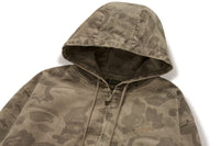 BAPE X KIDSUPER MENS COTTON JACQUARD SOLID CAMO JACKET