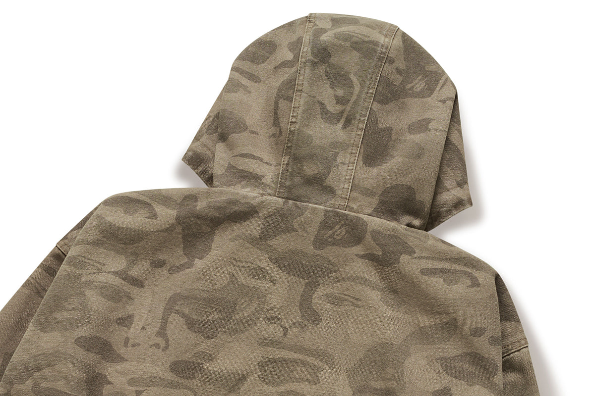 BAPE X KIDSUPER MENS COTTON JACQUARD SOLID CAMO JACKET