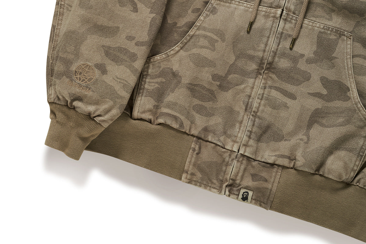 BAPE X KIDSUPER MENS COTTON JACQUARD SOLID CAMO JACKET