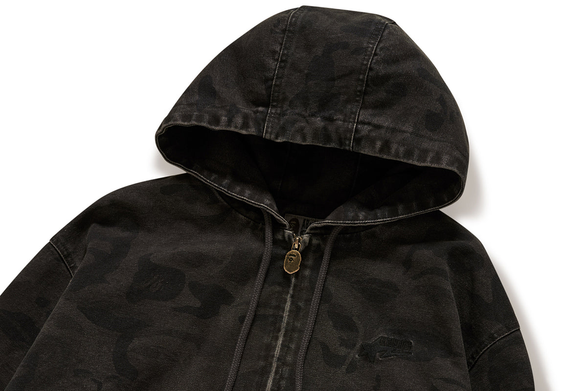 BAPE X KIDSUPER MENS COTTON JACQUARD SOLID CAMO JACKET