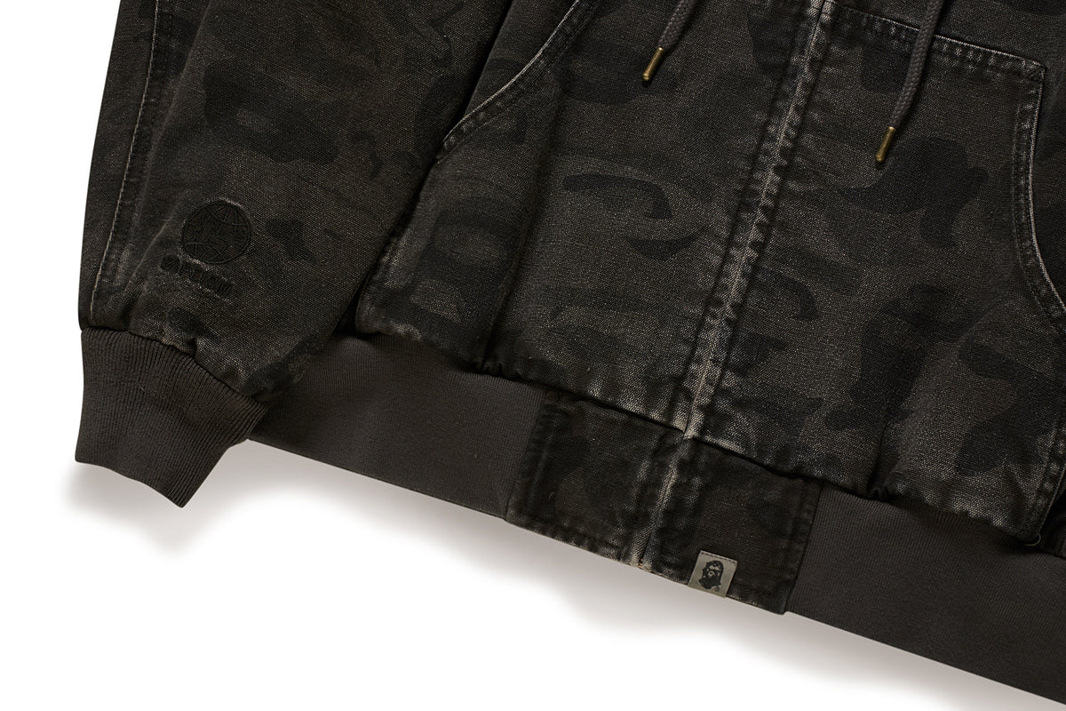 BAPE X KIDSUPER MENS COTTON JACQUARD SOLID CAMO JACKET