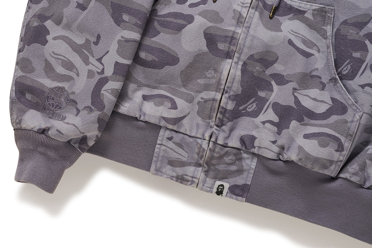 BAPE X KIDSUPER MENS COTTON JACQUARD SOLID CAMO JACKET