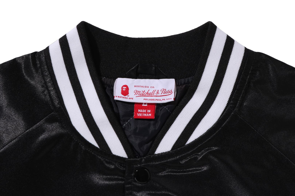 BAPE X M&N NBA - NEW JERSEY NETS SATIN JACKET