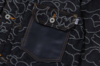 BAPE X OVO NEON 1ST CAMO JACQUARD DENIM JACKET