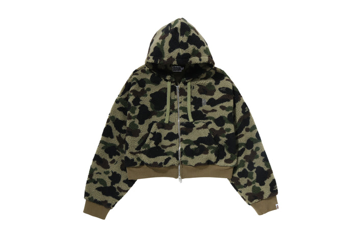 1ST CAMO BOXY CROPPED HOODIE JACKET