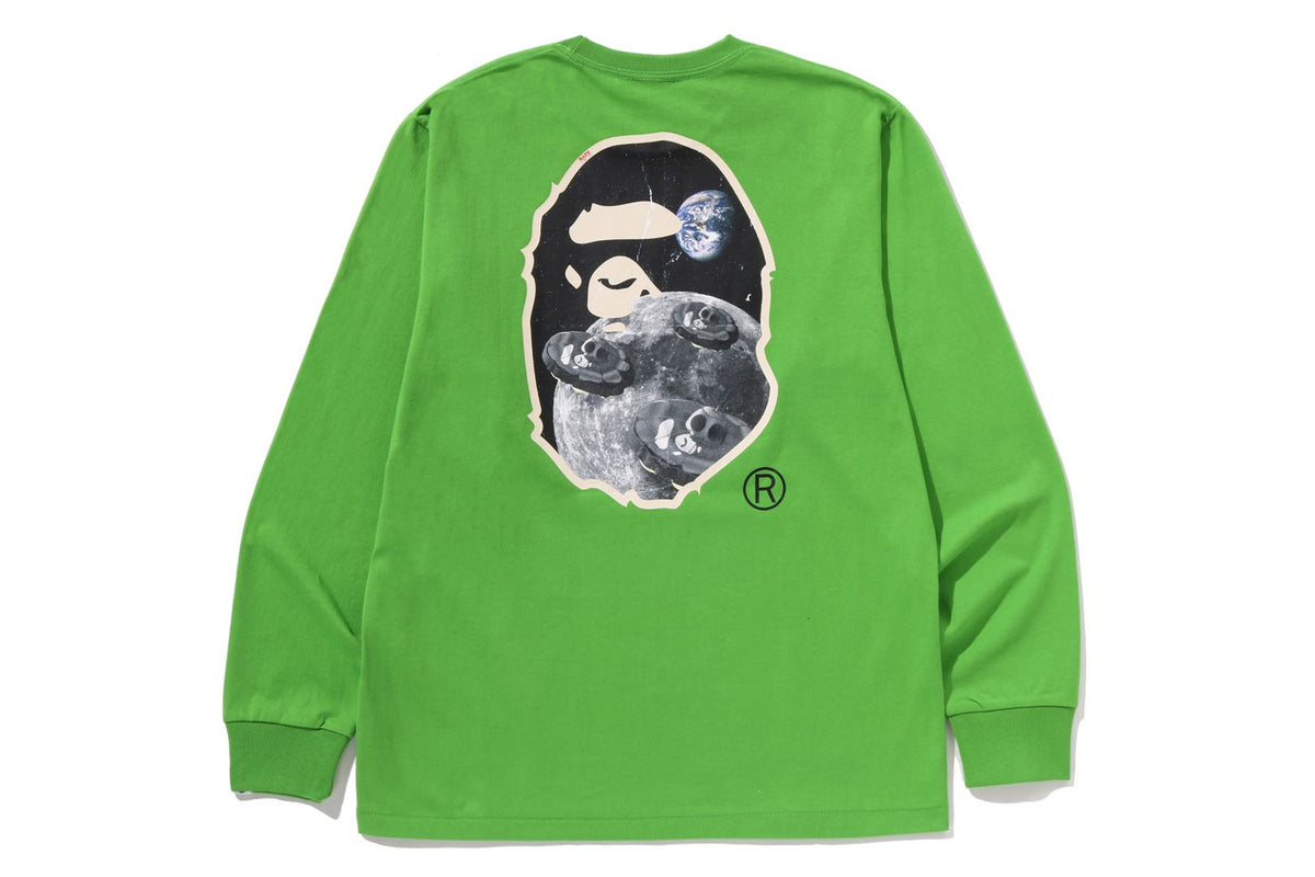 MOON APE HEAD OLD PHOTO L/S TEE