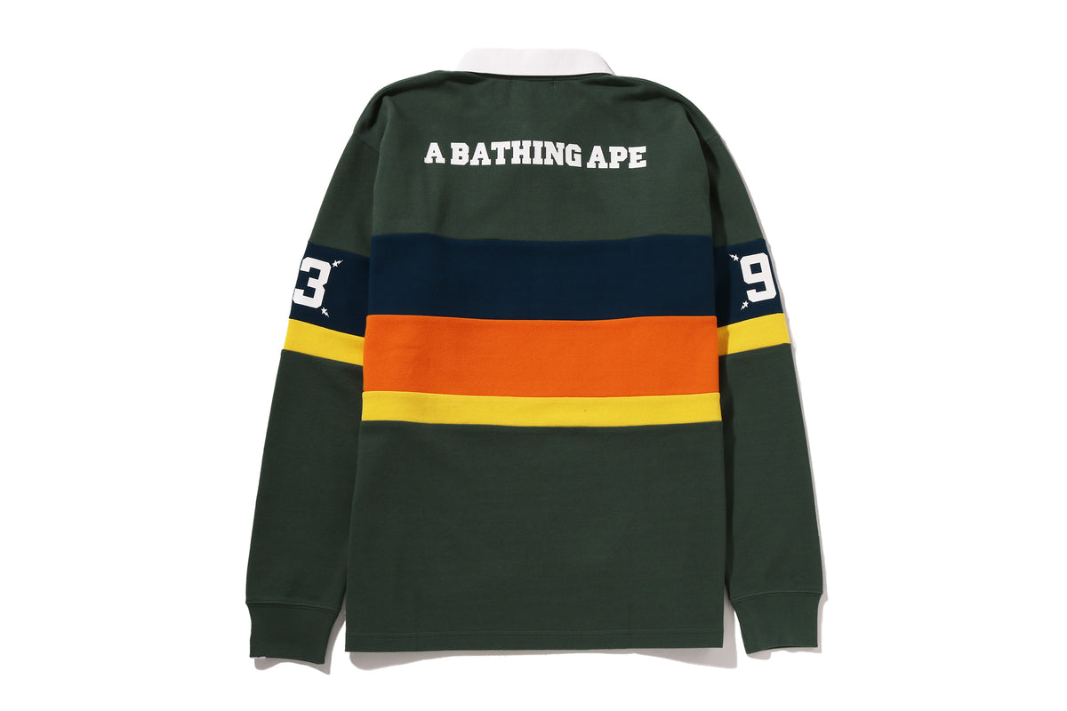 BY BATHING APE STRIPED RUGBY SHIRT