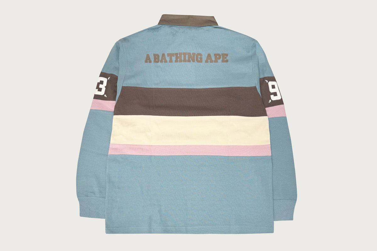 BY BATHING APE STRIPED RUGBY SHIRT