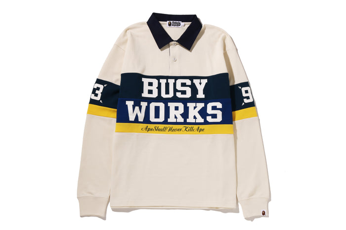 BY BATHING APE STRIPED RUGBY SHIRT