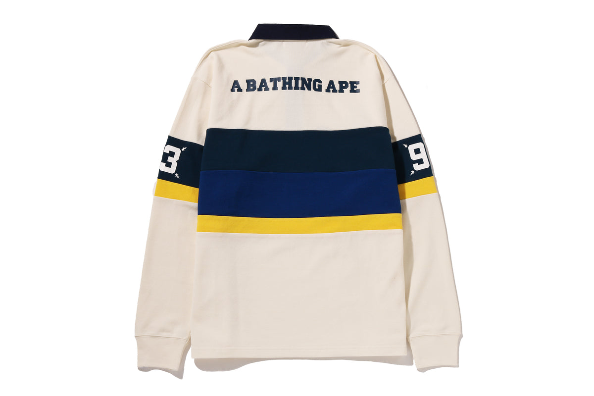 BY BATHING APE STRIPED RUGBY SHIRT