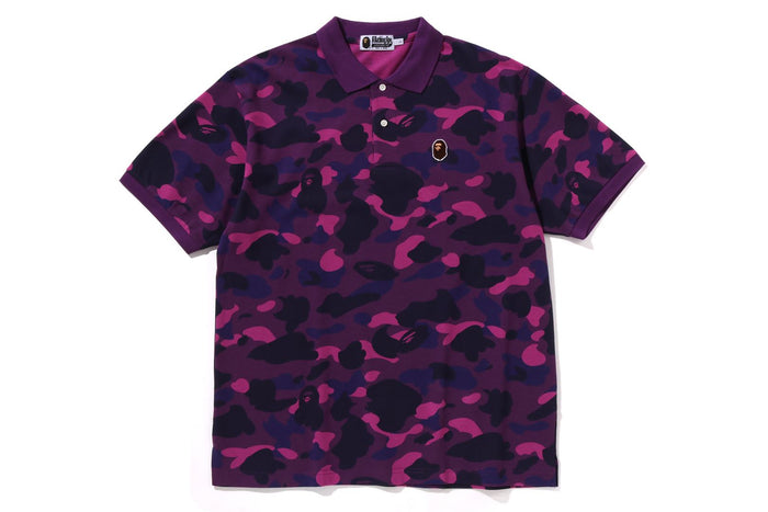 COLOR CAMO LARGE APE HEAD RELAXED FIT POLO SHIRT