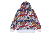 GRAFFITI PATTERN PULLOVER HOODIE