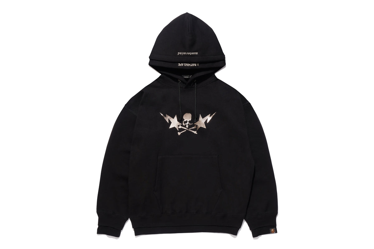 BAPE X MASTERMIND JAPAN MENS COTTON LAYERED PULLOVER HOODIE