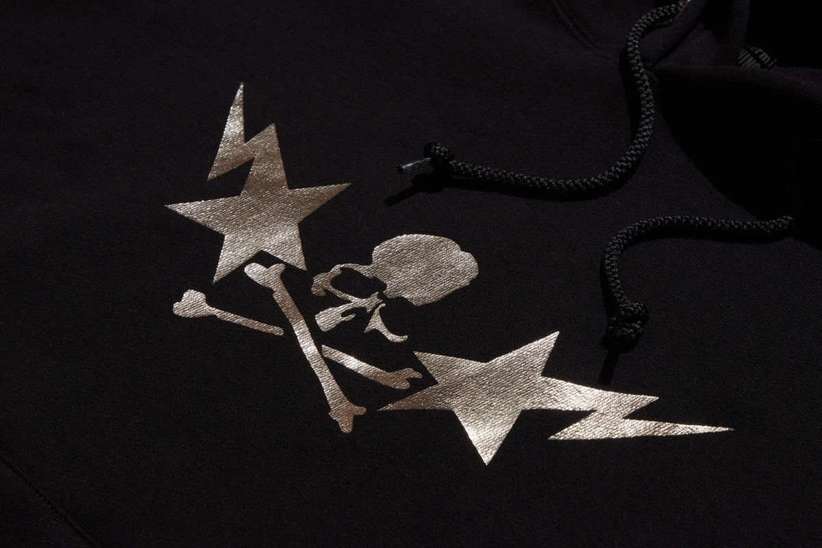 BAPE X MASTERMIND JAPAN MENS COTTON LAYERED PULLOVER HOODIE