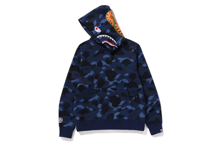 COLOR CAMO SHARK PULLOVER HOODIE