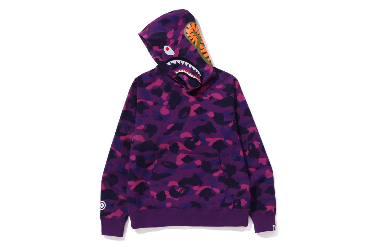 COLOR CAMO SHARK PULLOVER HOODIE