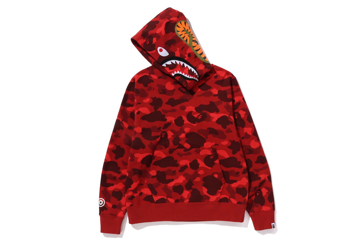 COLOR CAMO SHARK PULLOVER HOODIE