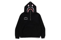 BAPE X NBHD - TWO FACE HALF ZIP PULLOVER HOODIE
