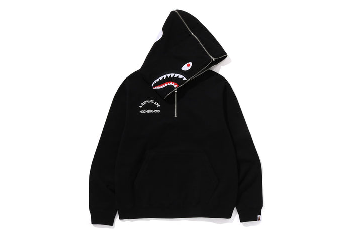 BAPE X NBHD - TWO FACE HALF ZIP PULLOVER HOODIE
