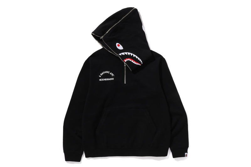 BAPE X NBHD - TWO FACE HALF ZIP PULLOVER HOODIE