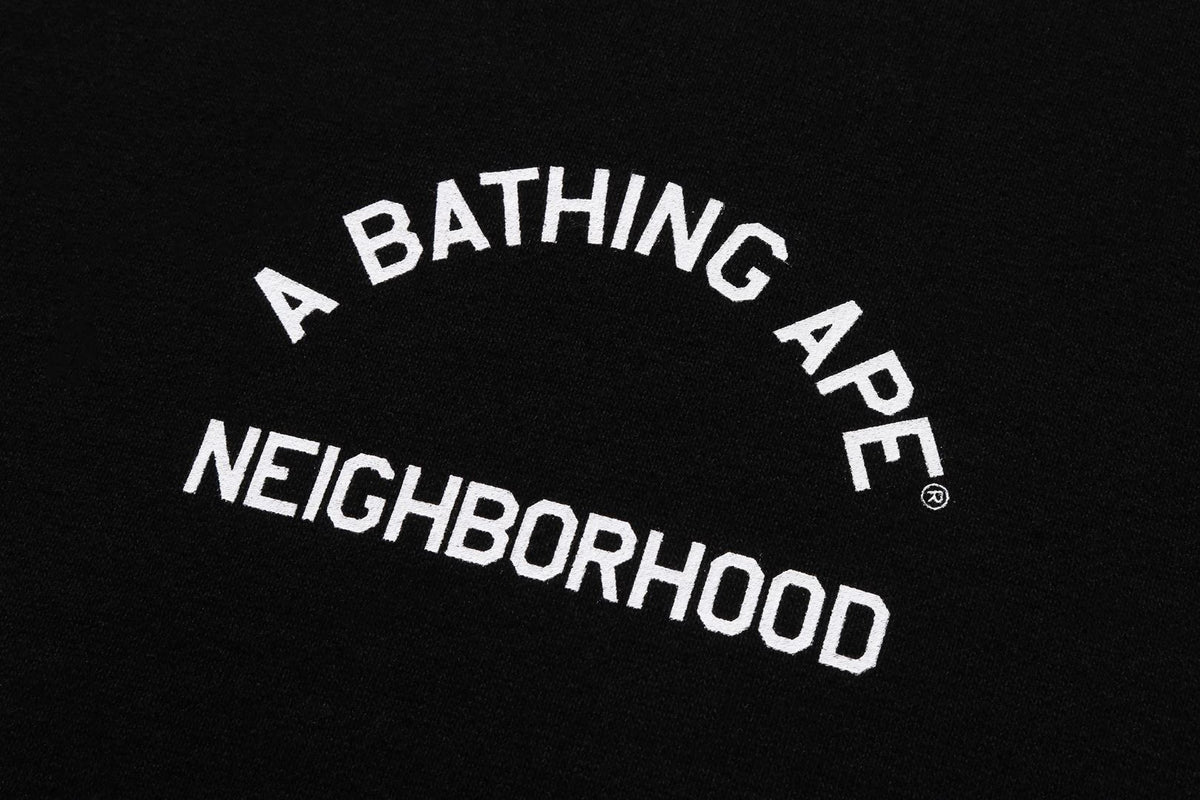 BAPE X NBHD - TWO FACE HALF ZIP PULLOVER HOODIE