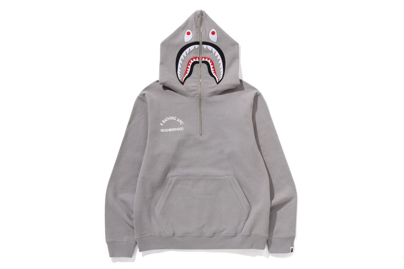 BAPE X NBHD - TWO FACE HALF ZIP PULLOVER HOODIE