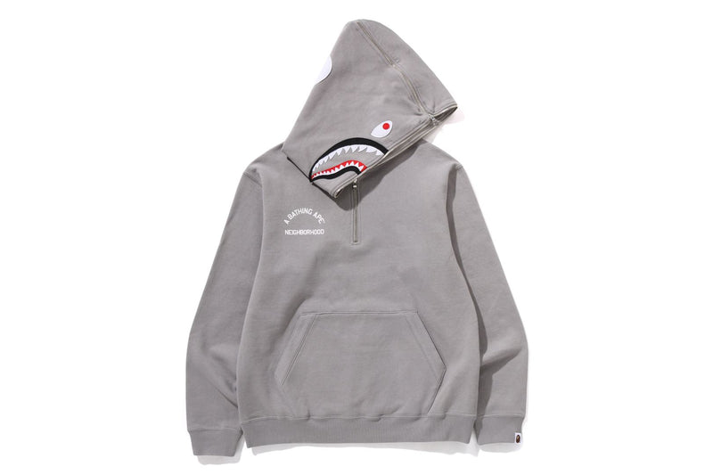 BAPE X NBHD - TWO FACE HALF ZIP PULLOVER HOODIE