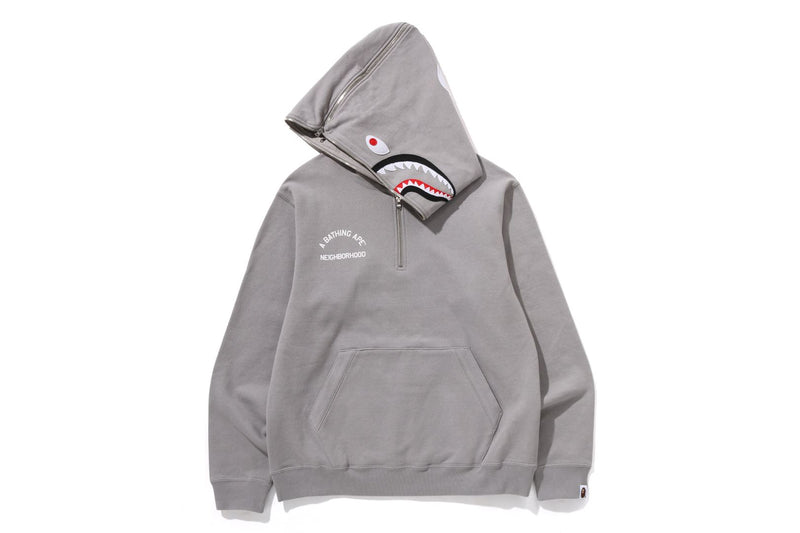 BAPE X NBHD - TWO FACE HALF ZIP PULLOVER HOODIE
