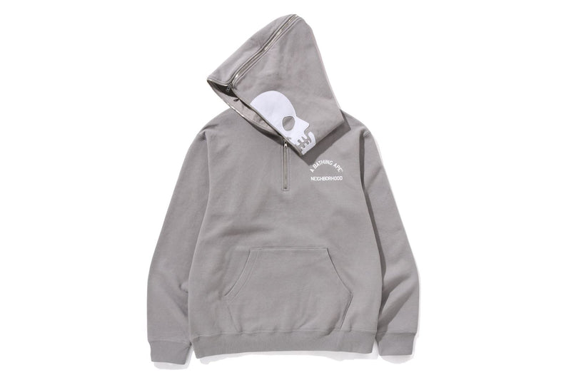 BAPE X NBHD - TWO FACE HALF ZIP PULLOVER HOODIE