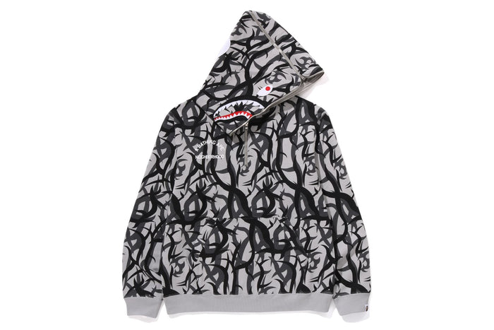 BAPE X NBHD - TRIAL CAMO TWO FACE HALF ZIP PULLOVER HOODIE