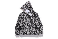BAPE X NBHD - TRIAL CAMO TWO FACE HALF ZIP PULLOVER HOODIE