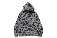 BAPE MENS COTTON GRAY CAMO PULLOVER HOODIE