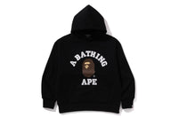 BAPE MENS COTTON HEAD PRINT COLLEGE PUFFY RELAXED FIT PULLOVER HOODIE